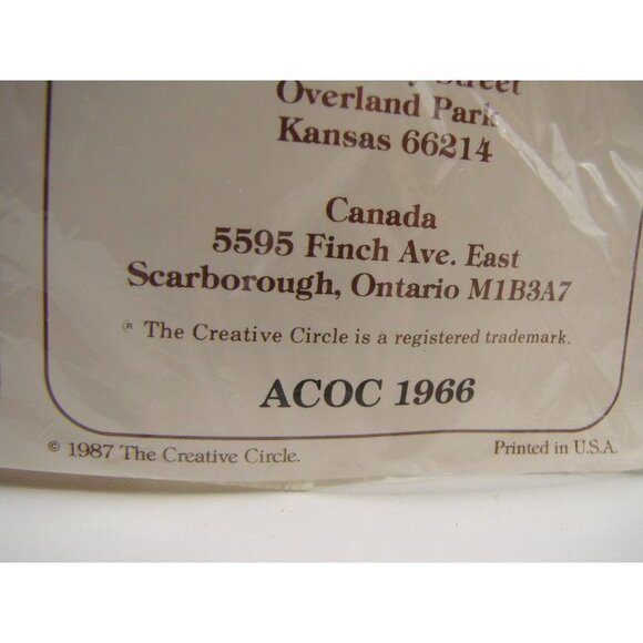 NEW The Creative Circle Cross Stitch Kit 9" Lilacs & Lace Cornucopia ACOC #1966 - Picture 11 of 11